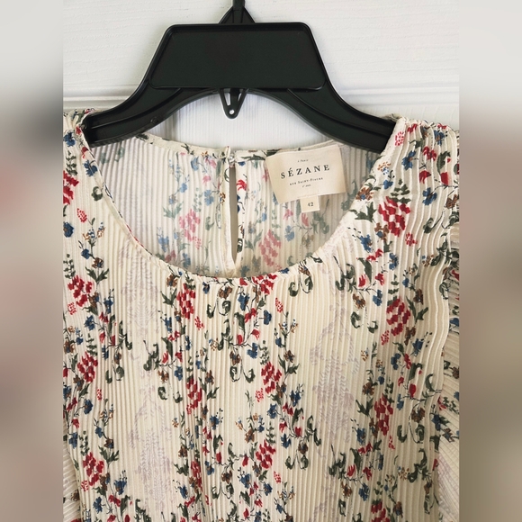 New!!! Sezane ✨️ Women's Lota Print Tasha Blouse - Picture 5 of 14
